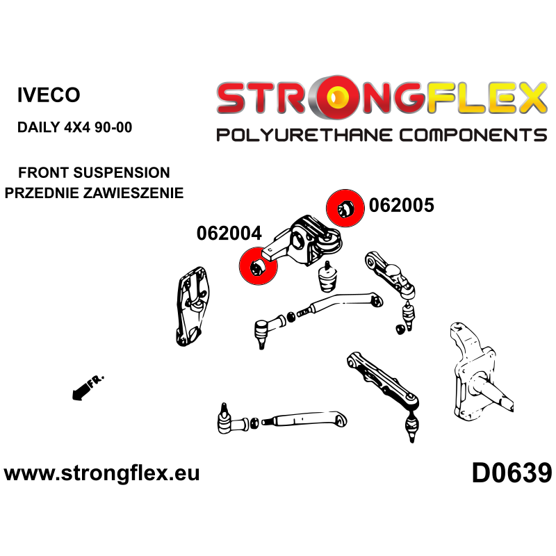 STRONGFLEX|062004A: Front wishbone front bush sport SPORT Katalog diagram scheme:D0639