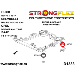 STRONGFLEX|132011A: Front subframe – front bush SPORT Chevrolet Malibu VIII 12-16 V300 Opel/Vauxhall Insignia A 08-17 G09 FWD 2