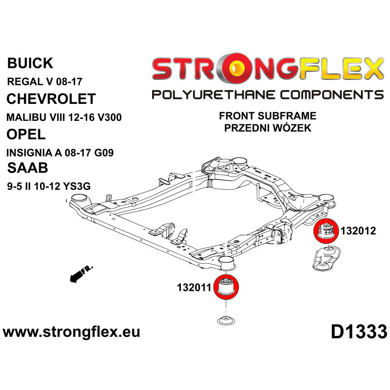 STRONGFLEX|136256A: Full suspension polyurethane bush kit SPORT Chevrolet Malibu VIII 12-16 V300 Opel/Vauxhall Insignia A 08-17