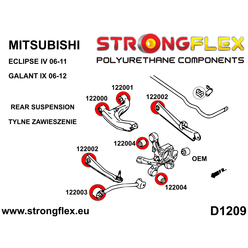 STRONGFLEX|122000A: Rear upper wishbone bush - front SPORT Katalog