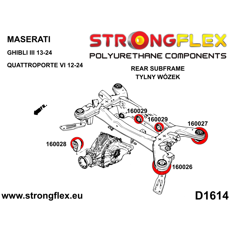 STRONGFLEX|160029B: Rear diff mount - rear bush Katalog diagram scheme:D1614
