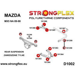 STRONGFLEX|101366A: Rear upper inner / outer suspension bush SPORT Mazda MX-5/Miata Roadster I 89-98 NA II 99-05 NB 2