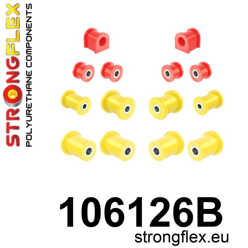 STRONGFLEX|106126B: Front suspension polyurethane bush kit Mazda MX-5/Miata Roadster I 89-98 NA