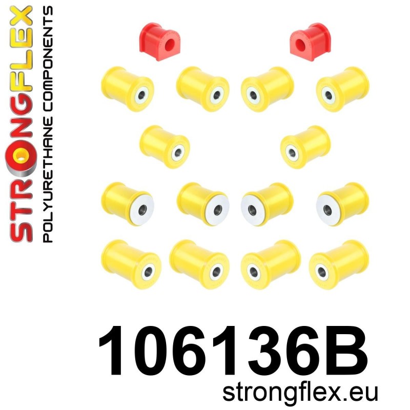 STRONGFLEX|106136B: Zestaw poliuretanowy zawieszenia tylnego Mazda MX-5/Miata Roadster II 99-05 NB