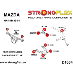 STRONGFLEX|106136B: Rear suspension polyurethane bush kit Mazda MX-5/Miata Roadster II 99-05 NB 2