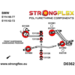 STRONGFLEX|031982A: Front arm – outer bush SPORT BMW Seria 6 I 76-89 E24 75-82 E114/E115 Neue Klasse 62-77 E3 E9 68-77 Series 2