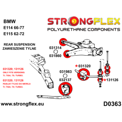 STRONGFLEX|031983B: Rear beam bush BMW Seria 6 I 76-89 E24 75-82 E114/E115 Neue Klasse 62-77 E3 E9 68-77 Series 5 72-81 E12 2