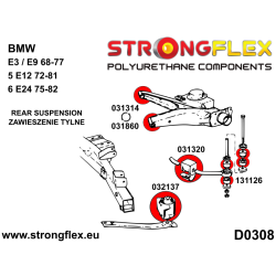 STRONGFLEX|131126B: Front eye bolt mounting bush BMW Series 3 I 75-82 E21 Seria 6 76-89 E24 Daewoo Espero 90-00 Lanos 97-02 2