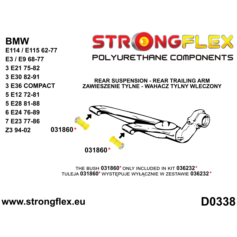 STRONGFLEX|036098A: Kompletny zestaw zawieszenia SPORT BMW Seria 3 I 75-82 E21