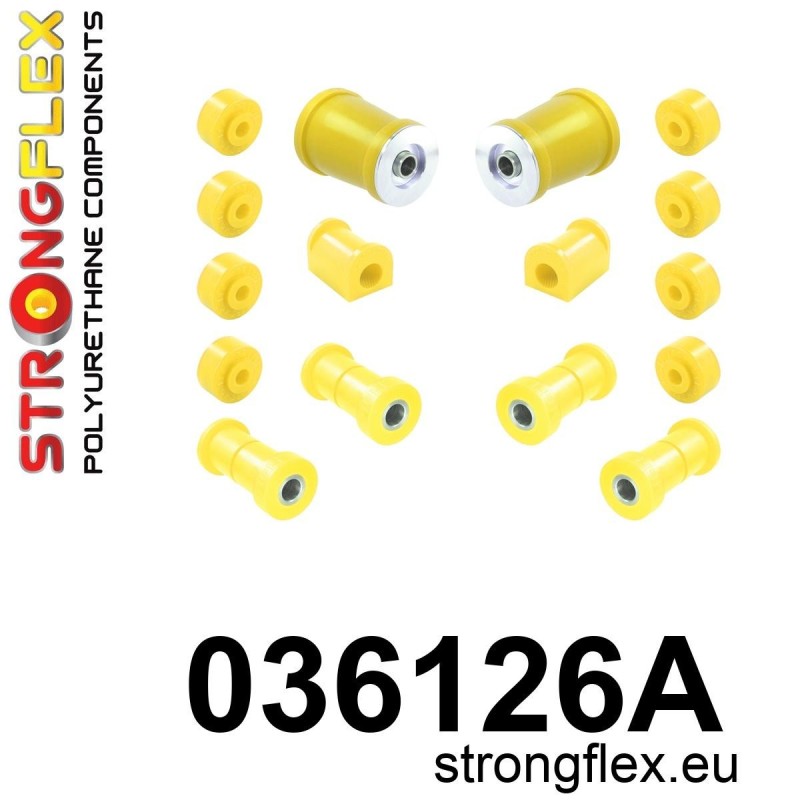STRONGFLEX|036126A: Rear suspension bush kit SPORT BMW Seria 6 I 76-89 E24 75-82 E3/E9 68-77 Series 5 72-81 E12