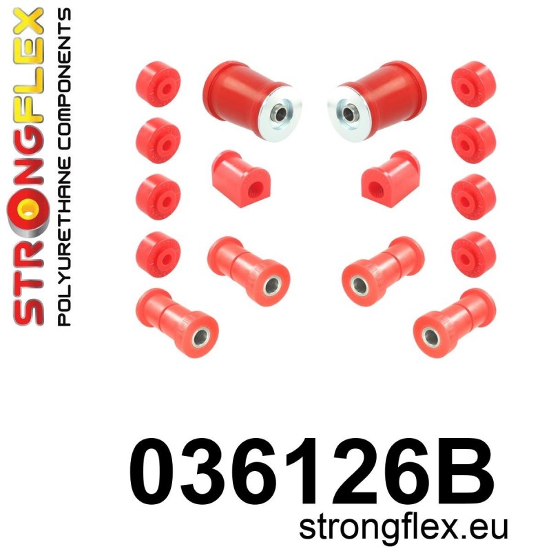 STRONGFLEX|036126B: Casquillo de suspensión trasera kit BMW Seria 6 I 76-89 E24 75-82 E3/E9 68-77 5 72-81 E12