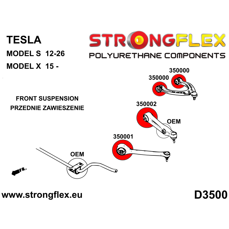STRONGFLEX|350000B: Vorderachse obere Querlenkerbuchse Catalog Diagramm Schema:D3500