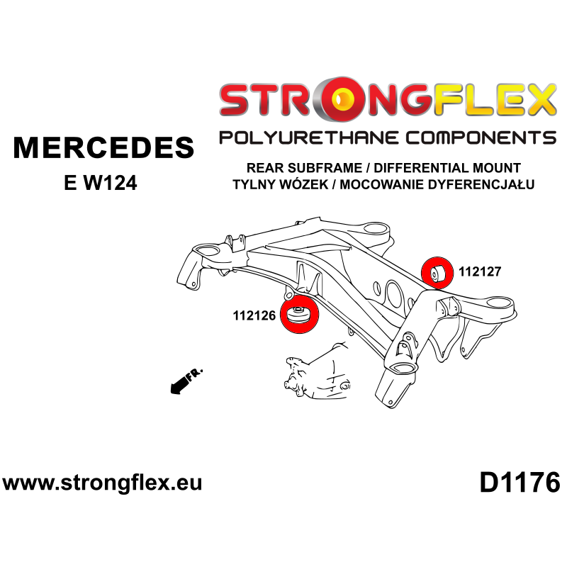 STRONGFLEX|116297B: Kit completo de casquillos de suspensión Mercedes Klasa E W124 84-97 4MATIC