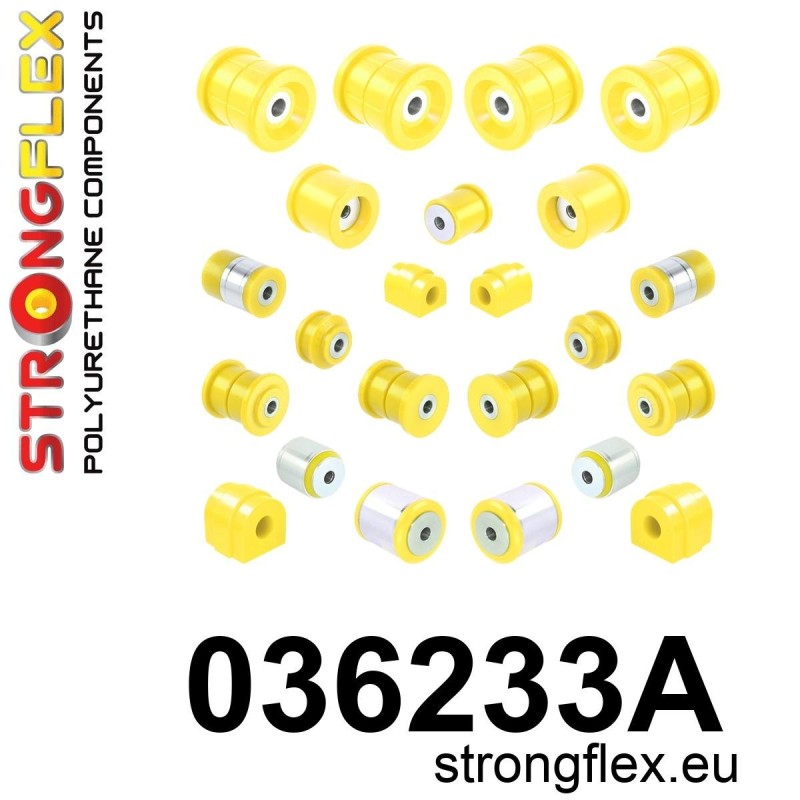 STRONGFLEX|036233A: Kit completo de casquillos de suspensión E39 Sedan SPORT BMW Seria 5 IV 95-03 E39 Sedan