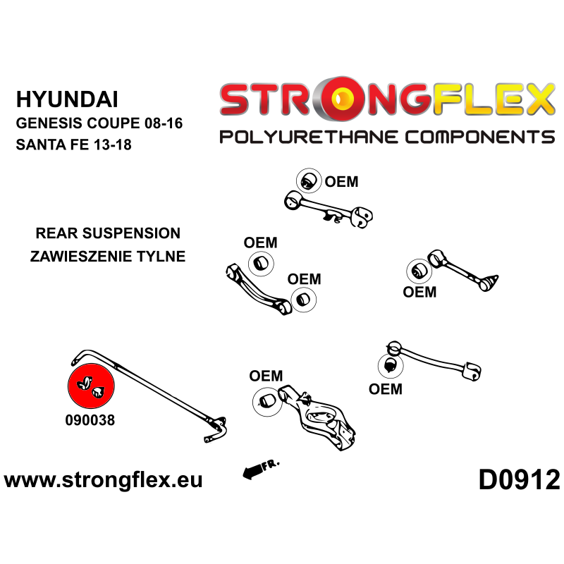 STRONGFLEX|090038A: Hintere Stabibuchse SPORT Catalog Diagramm Schema:D0912