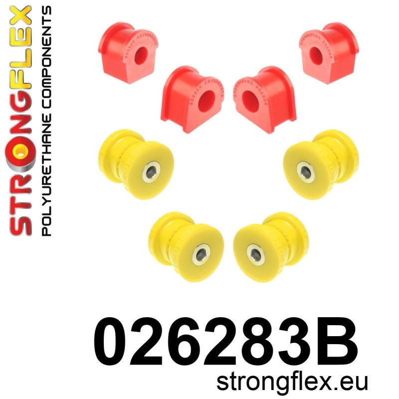 STRONGFLEX|026283B: Vorderachsbuchsen Satz Audi 80/90 S2 RS2 B2 78-86 FWD Quattro 82-86 Coupe B3 86-91 B4 91-96 Sport/Ur/Coupe