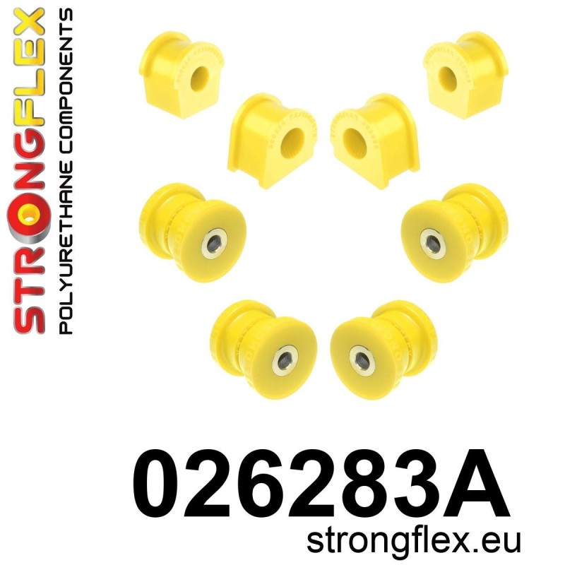 STRONGFLEX|026283A: Vorderachsbuchsen Satz SPORT Audi 80/90 S2 RS2 B2 78-86 FWD Quattro 82-86 Coupe B3 86-91 B4 91-96