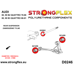 STRONGFLEX|022081A: Hecklenkerbuchse SPORT Audi 80/90 S2 RS2 B2 78-86 Quattro Coupe B3 86-91 2