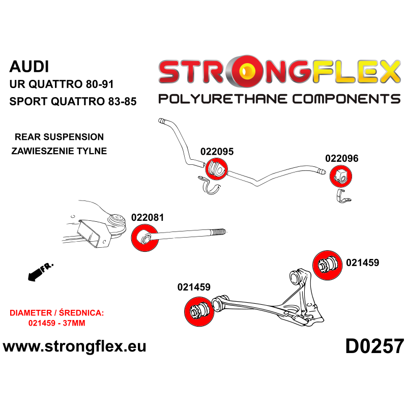 STRONGFLEX|Full suspension bush kit Katalog diagram scheme:D0257
