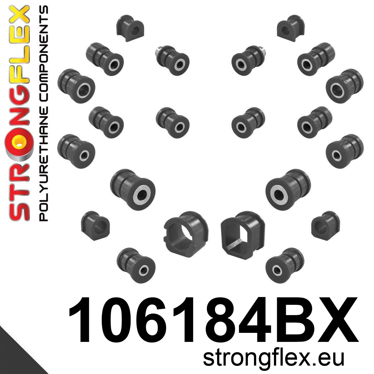 106184B: Full suspension bush kit polyurethane Mazda | STRONGFLEX